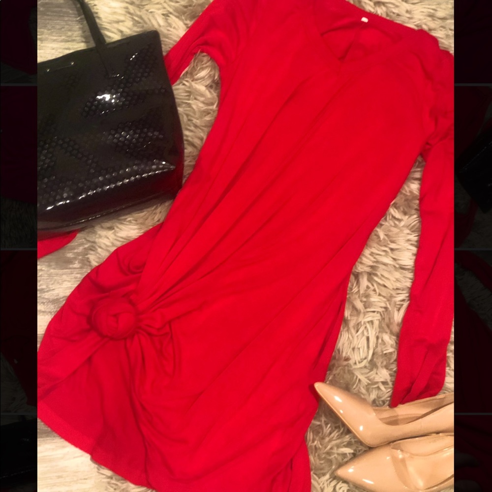 Boutique Red T-Shirt Dress